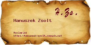 Hanuszek Zsolt névjegykártya