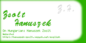 zsolt hanuszek business card